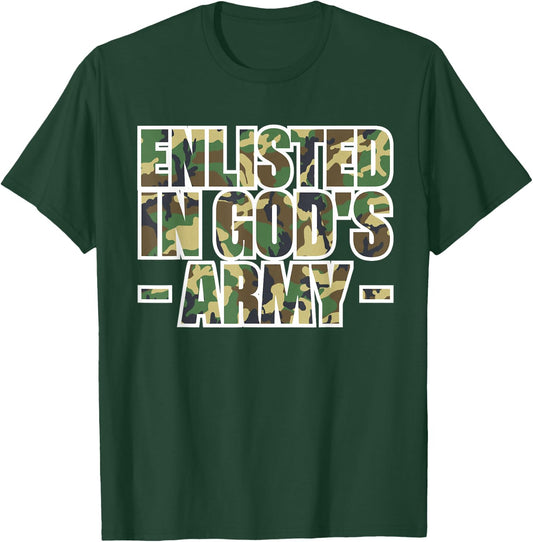 Enlisted In God's Army T-Shirt - T-Shirt | Forest