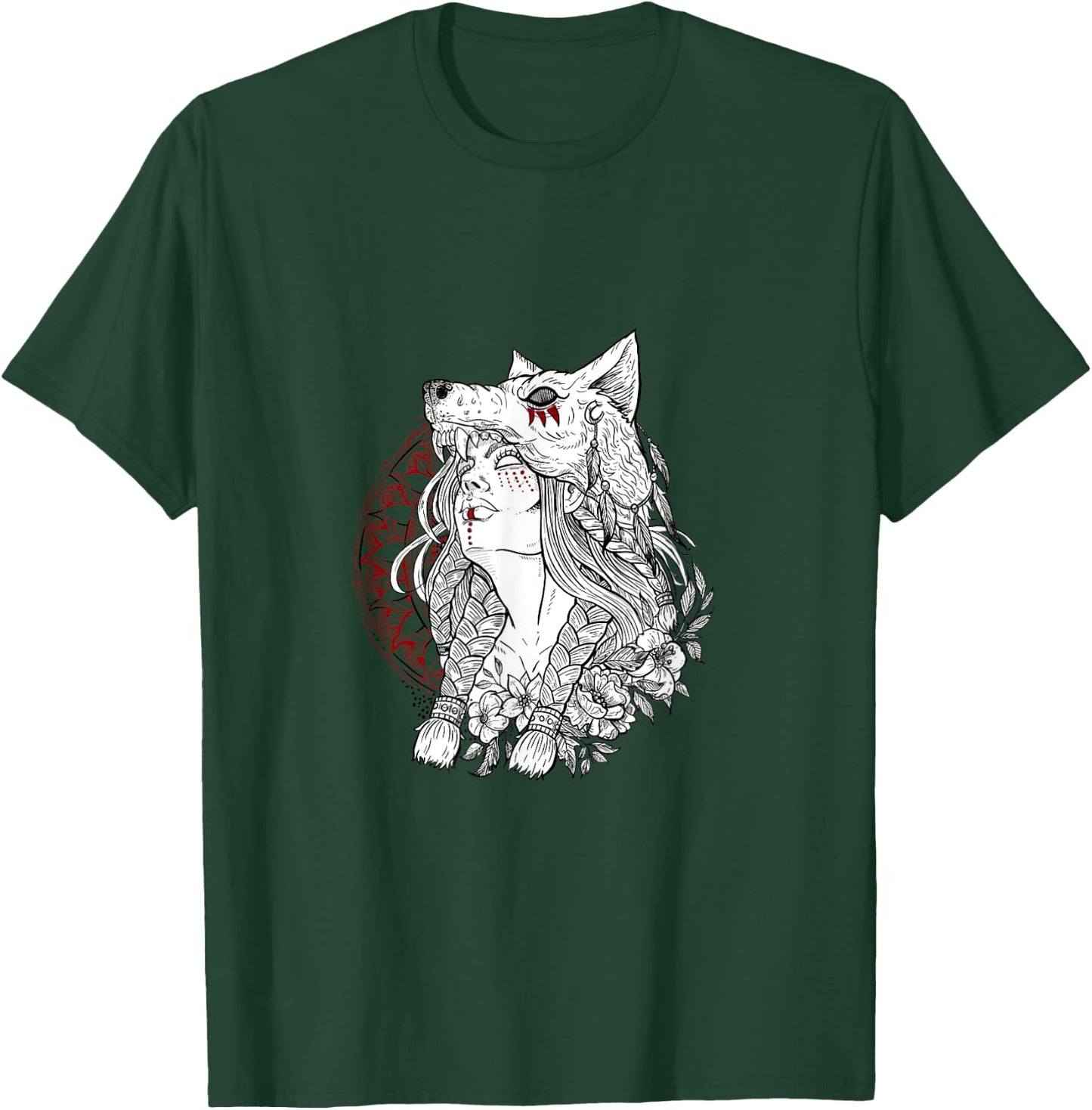 Heilung wolf shaman shirt for viking T-Shirt - T-Shirt | Forest