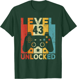 43rd Birthday Man Woman 43 Years Old Game Controller Gamer T-Shirt - T-Shirt | Forest