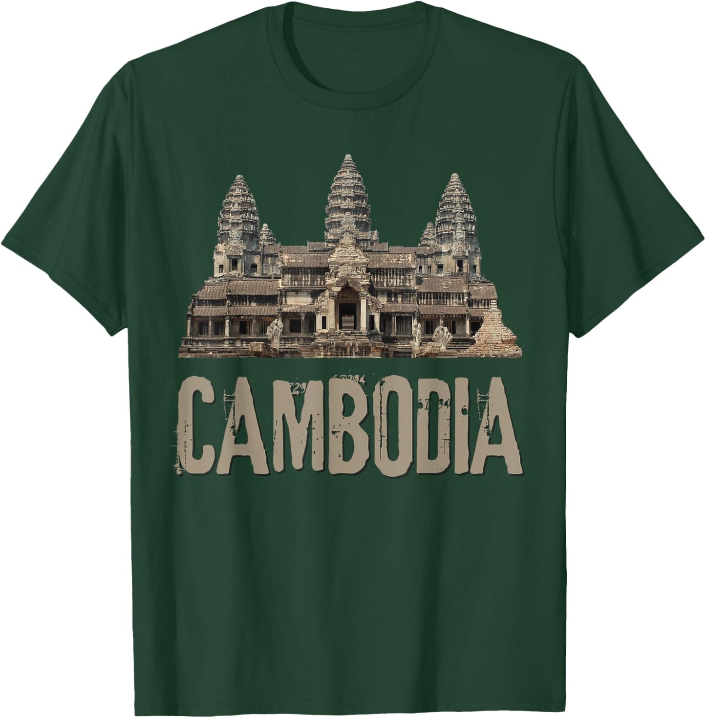 Cambodia Angkor Wat Khmer Historical Temple T-Shirt - T-Shirt | Forest