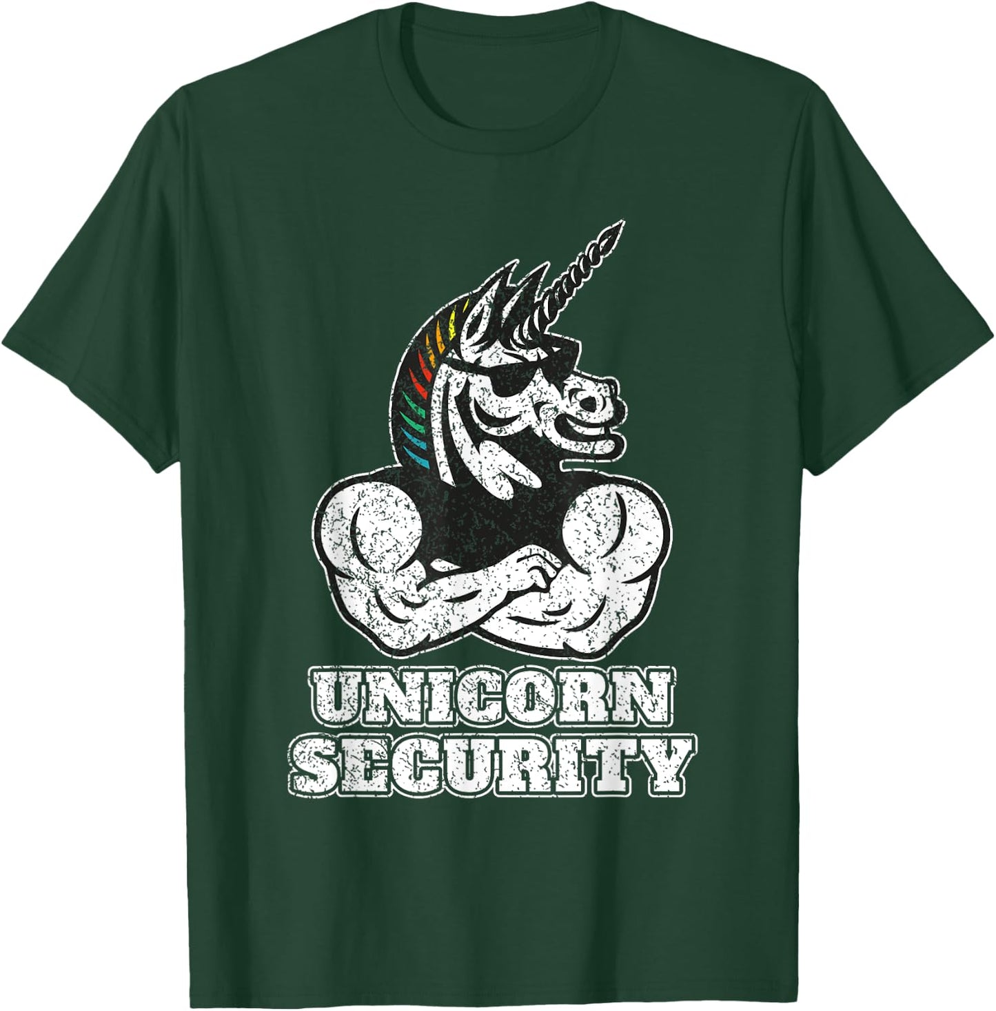 Unicorn Security I Unicorn Lover Muscular I Unicorn Security T-Shirt - T-Shirt | Forest