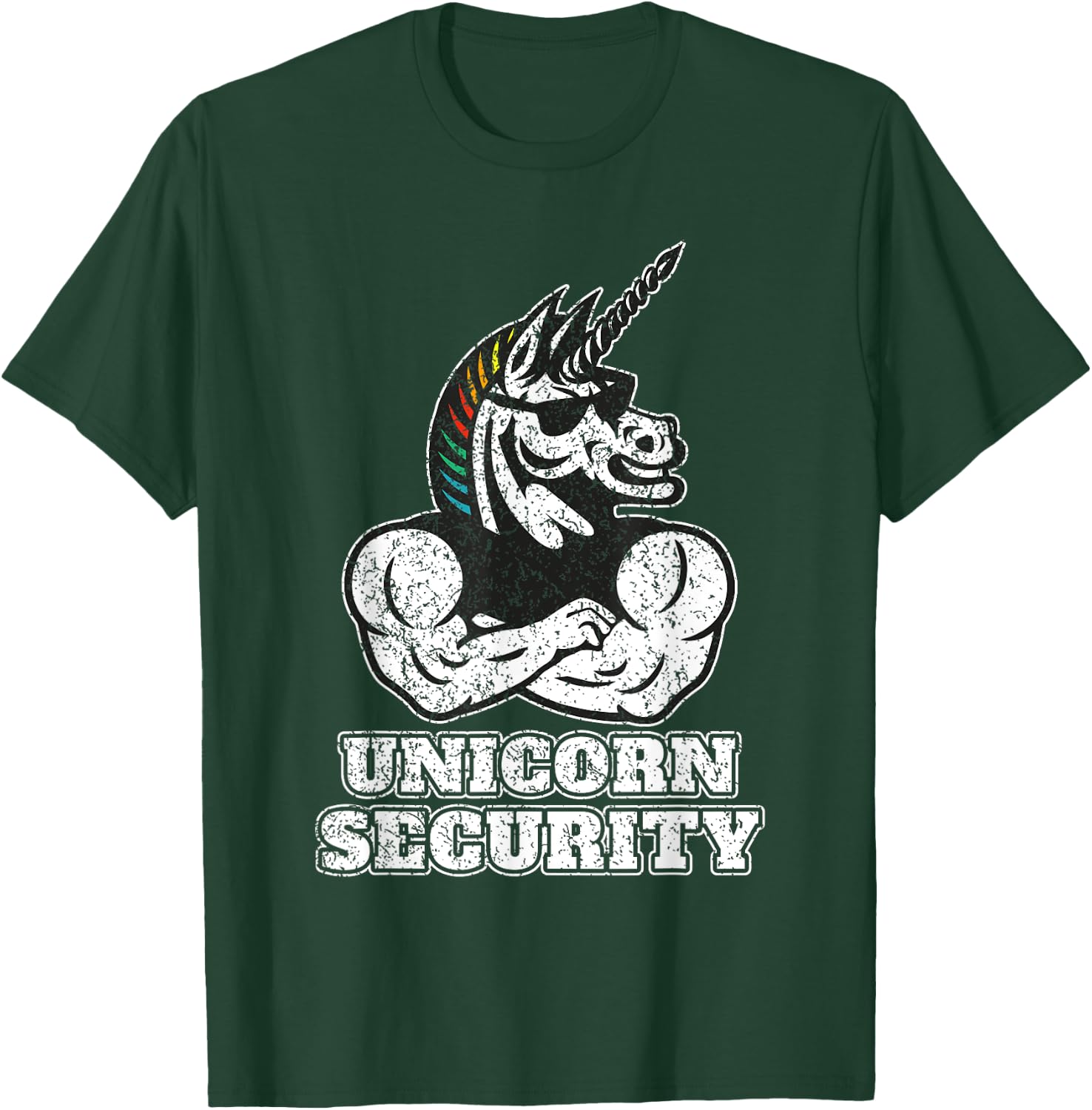 Unicorn Security I Unicorn Lover Muscular I Unicorn Security T-Shirt - T-Shirt | Forest