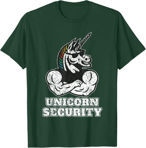 Unicorn Security I Unicorn Lover Muscular I Unicorn Security T-Shirt - T-Shirt | Forest