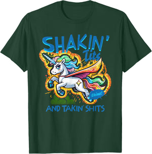 Shakin' Tits & Takin' Shits Design T-Shirt - T-Shirt | Forest
