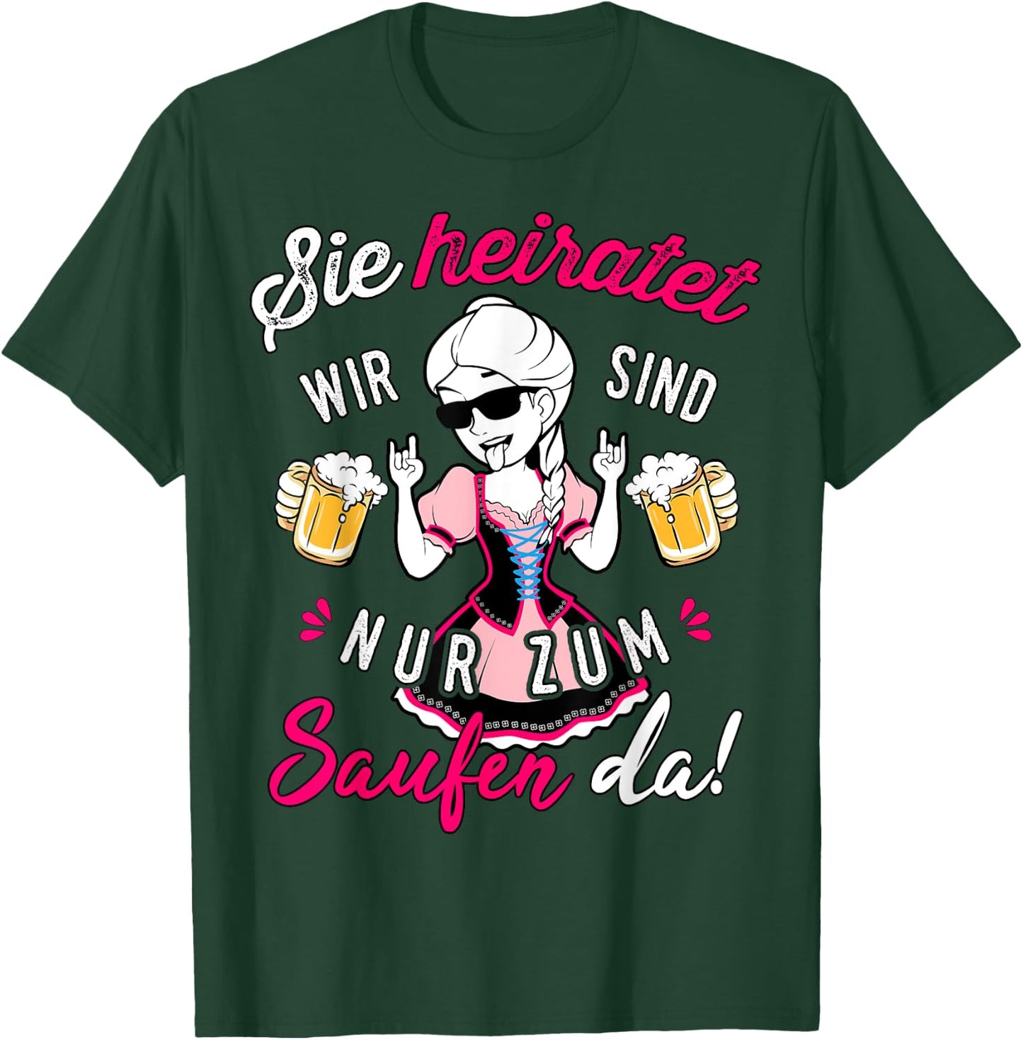 Team Bride Outfit JGA Women's Hen Night , black T-Shirt - T-Shirt | Forest