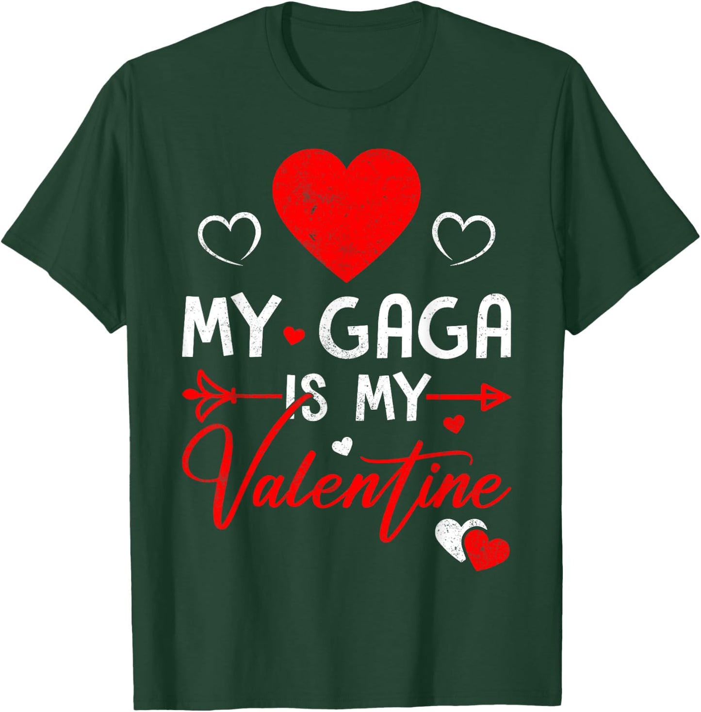 Family Matching Love Heart My Gaga Is My Valentine T-Shirt - T-Shirt | Forest