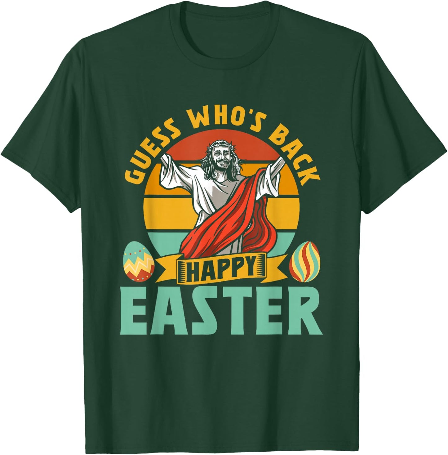 Guess Who Back Is Frohe Osterfest Easter Egg T-Shirt - T-Shirt | Forest