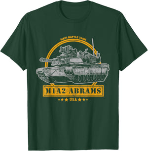 M1A2 Abrams Tank T-Shirt - T-Shirt | Forest