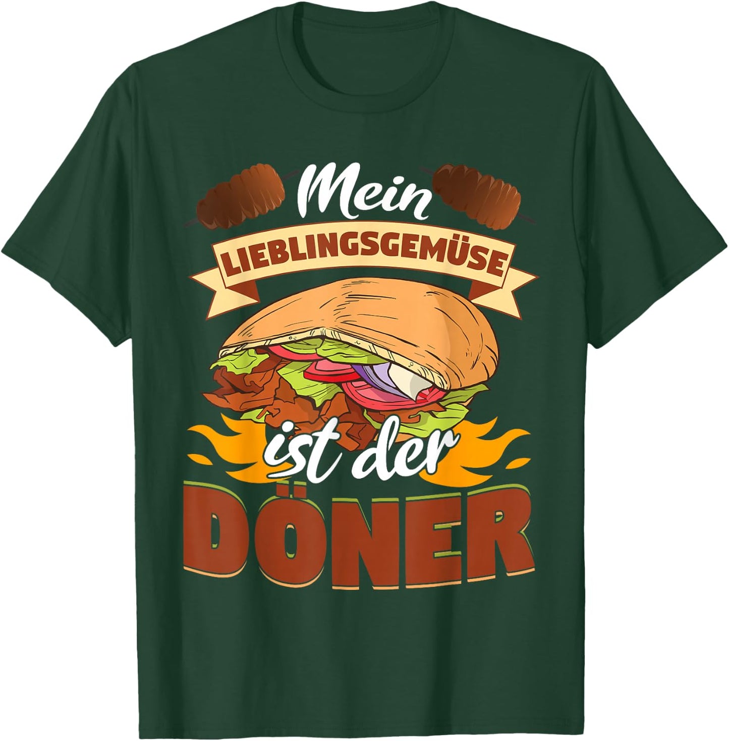 Döner Dürum Mein Lieblingsgemüse ist der Döner T-Shirt - T-Shirt | Forest