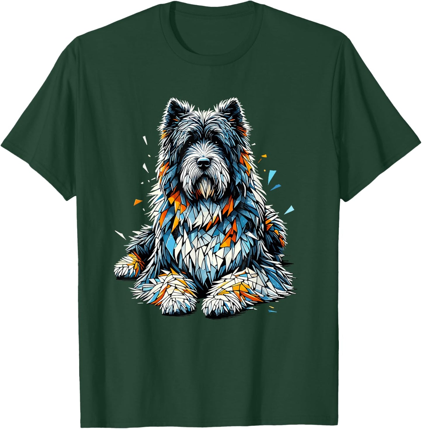 Polygon Art Bouvier Des Flandres T-Shirt - T-Shirt | Forest