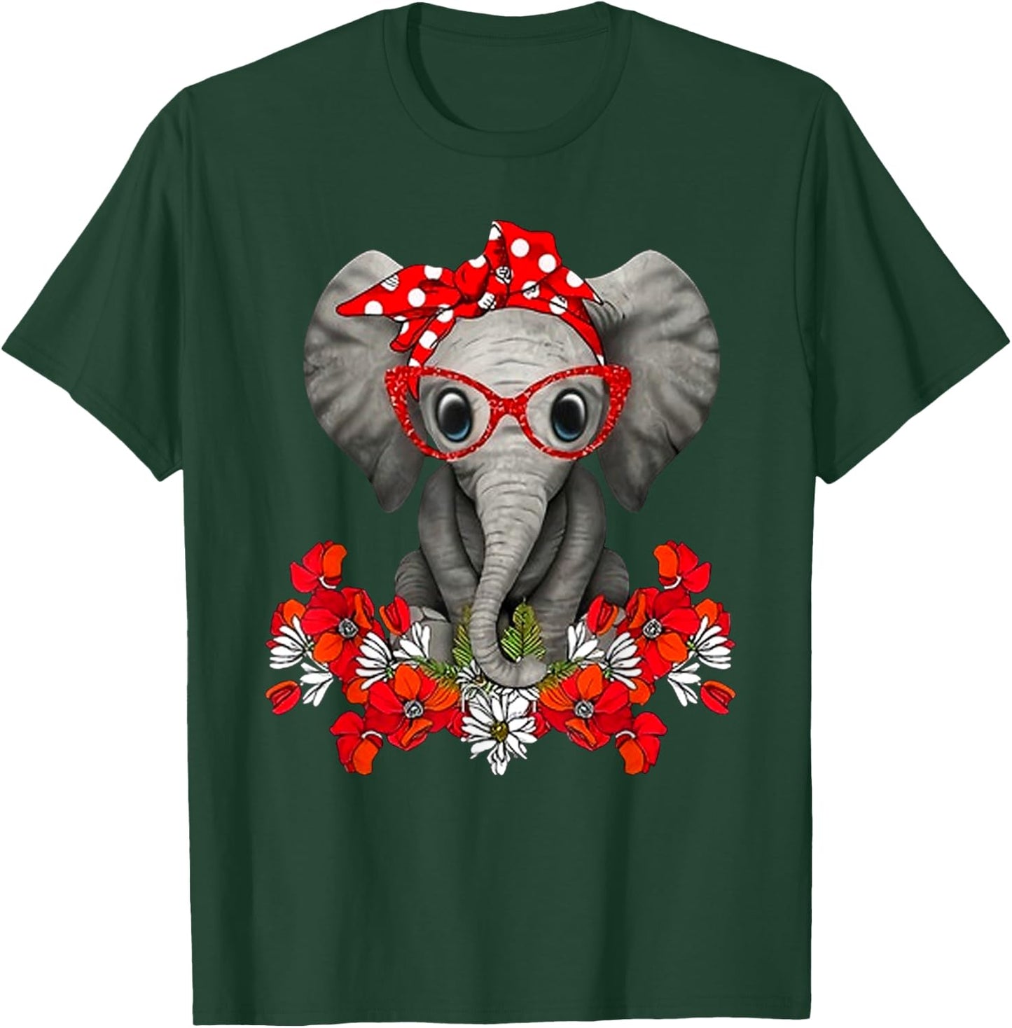 Save The Elephants Elephant mom red bow woman T-Shirt - T-Shirt | Forest