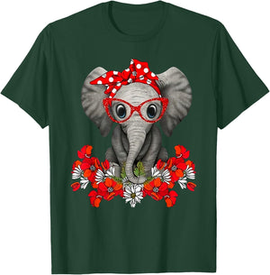 Save The Elephants Elephant mom red bow woman T-Shirt - T-Shirt | Forest