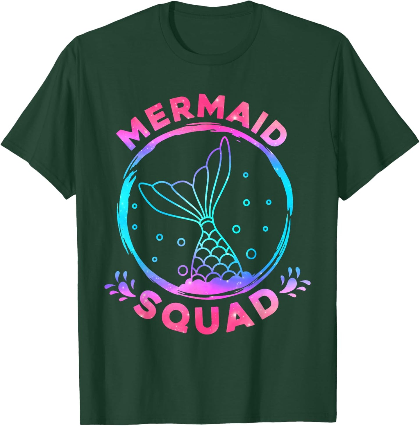 Mermaid Squad Party Matching Birthday Kids T-Shirt - T-Shirt | Forest