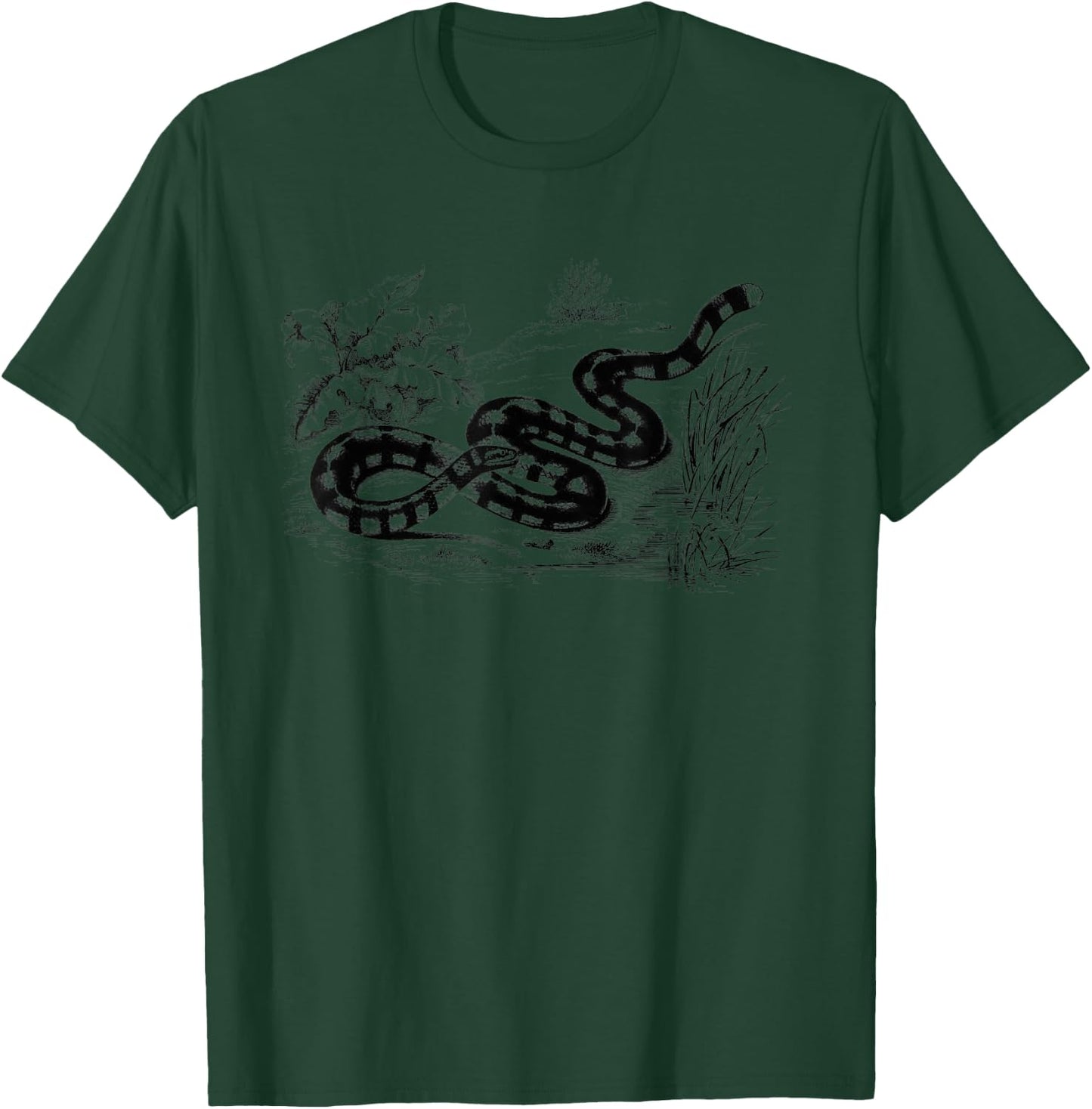 Black-banded Sea Krait Erabu Snake Vintage Ophiology Art T-Shirt - T-Shirt | Forest