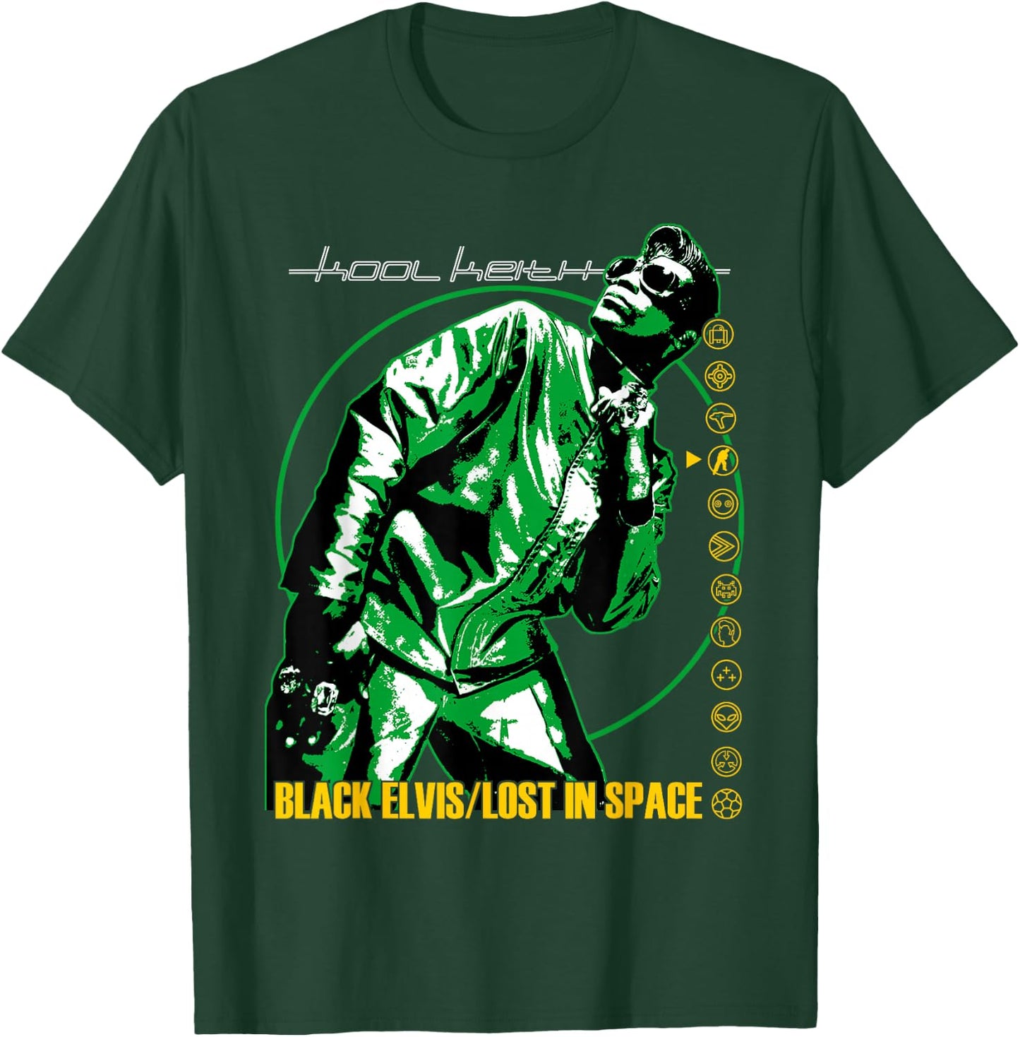 Control Industry - Kool Keith Verloren im Weltraum Schwarz Erwachsene S EU 16 V-Ausschnitt Kurzarm Polyester 100% Klassisch Exklusive Kool Keith-Design T-Shirt - T-Shirt | Forest
