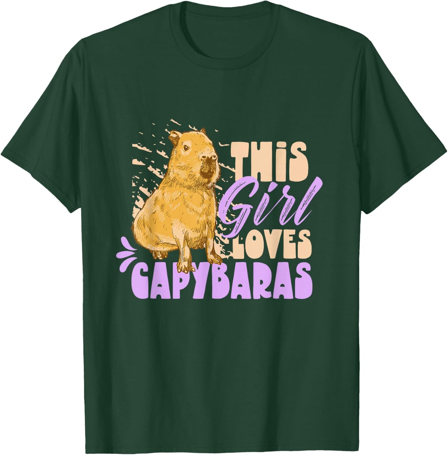 This Girl Loves Capybaras Capybara Water Pig Animal T-Shirt - T-Shirt | Forest