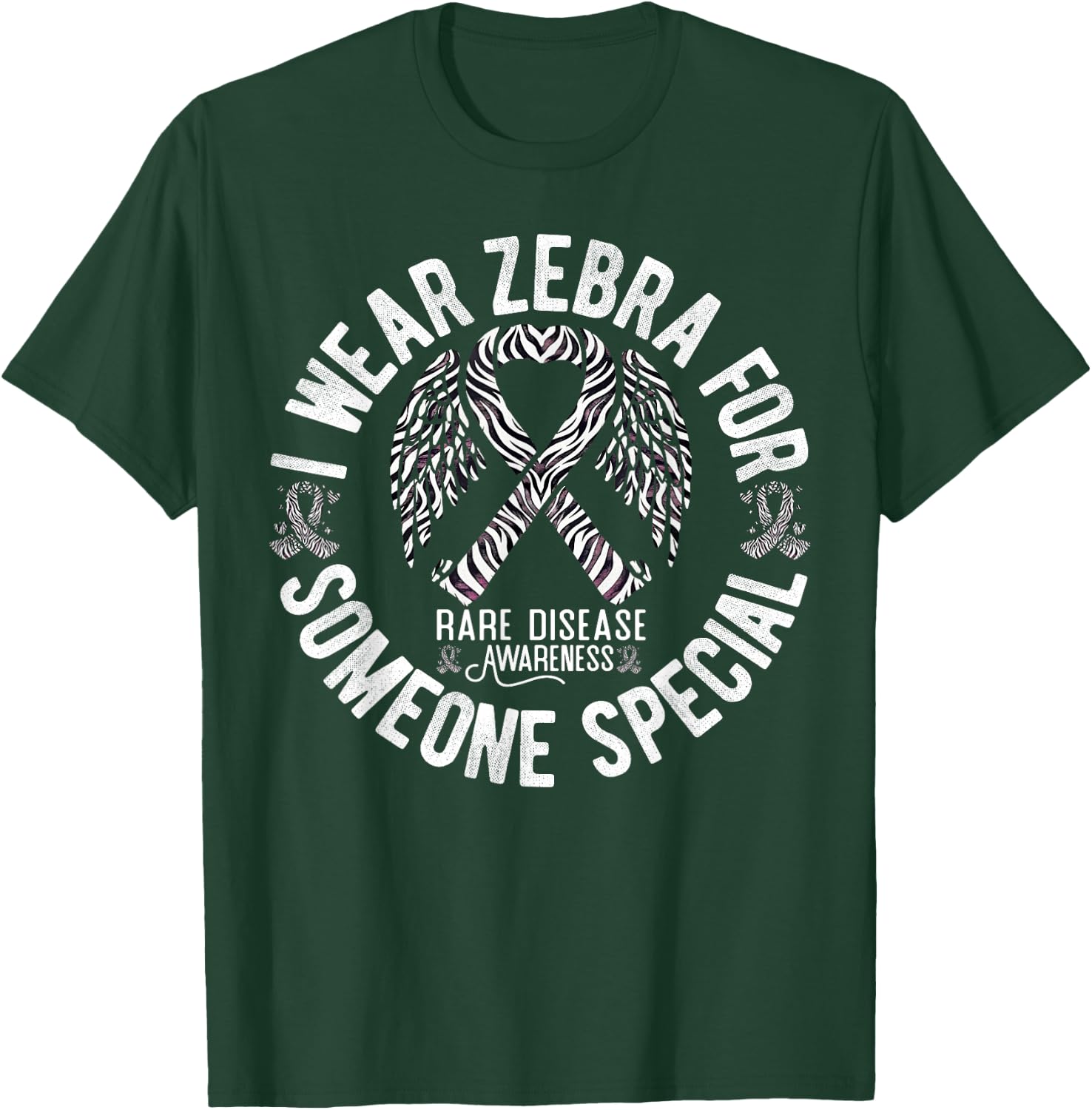 I Wear Zebra For Someone Special Rare Disease Awareness T-Shirt - T-Shirt | Forest
