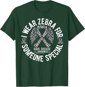 I Wear Zebra For Someone Special Rare Disease Awareness T-Shirt - T-Shirt | Forest
