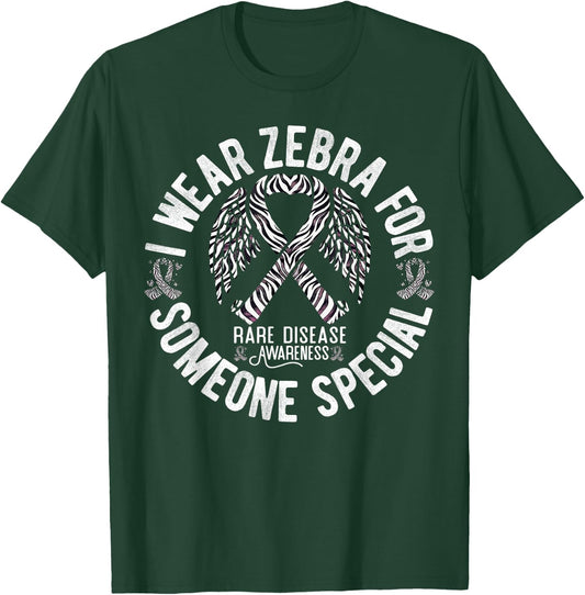 I Wear Zebra For Someone Special Rare Disease Awareness T-Shirt - T-Shirt | Forest