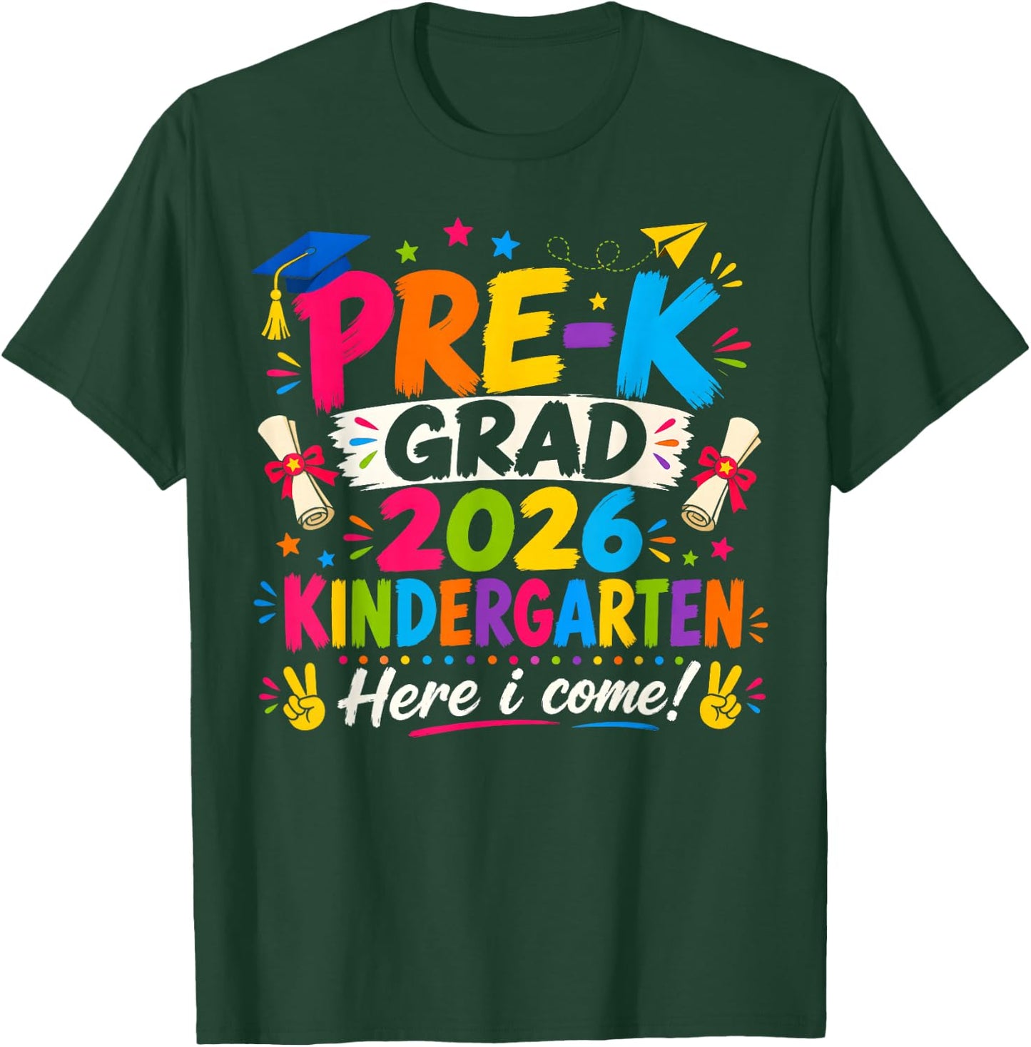 Pre-k Graduation 2026 Preschool Graduate Kids Boys Girls T-Shirt - T-Shirt | Forest
