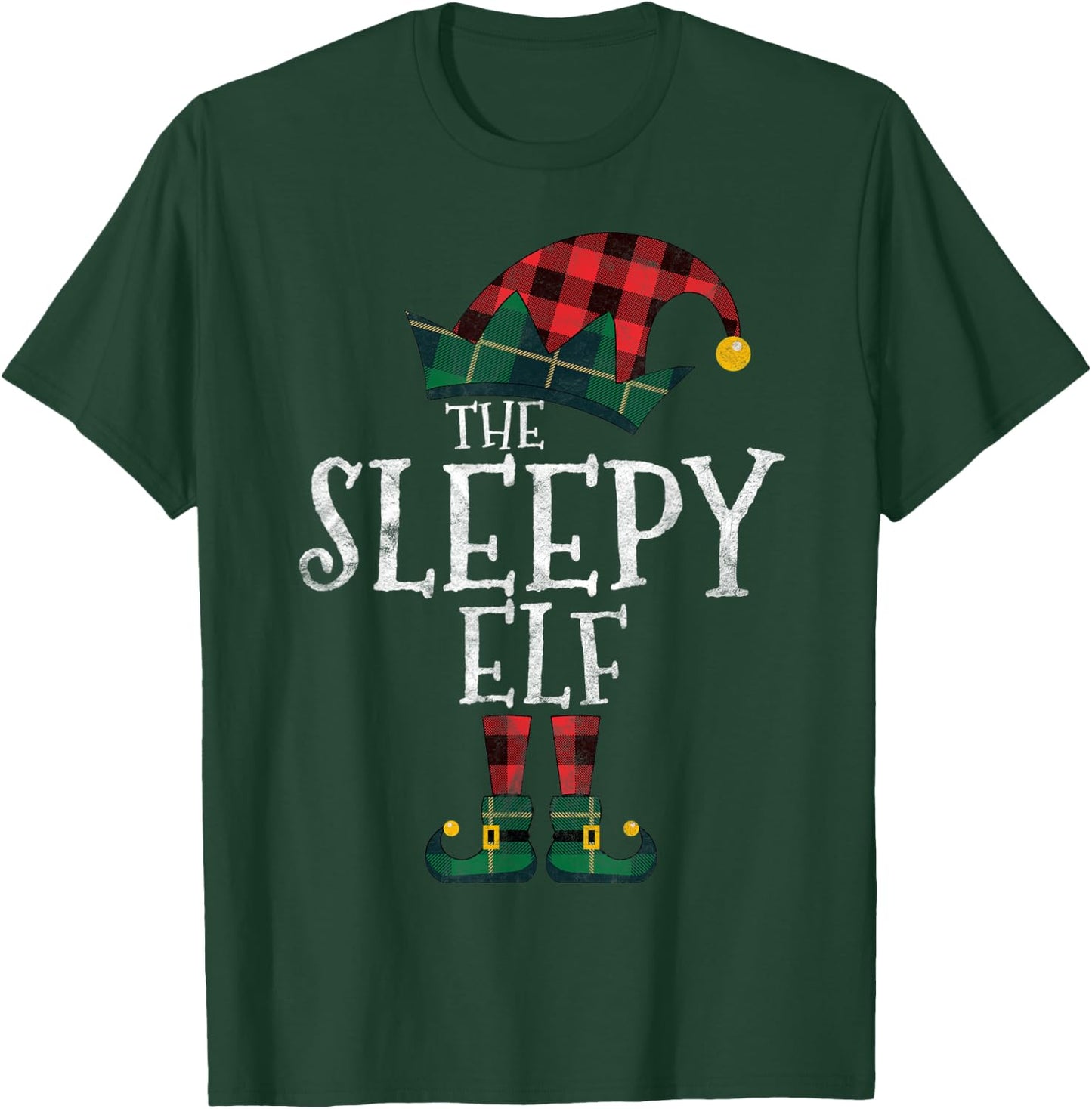 The Sleepy Elf Matching Family Group Gift Funny Christmas T-Shirt - T-Shirt | Forest