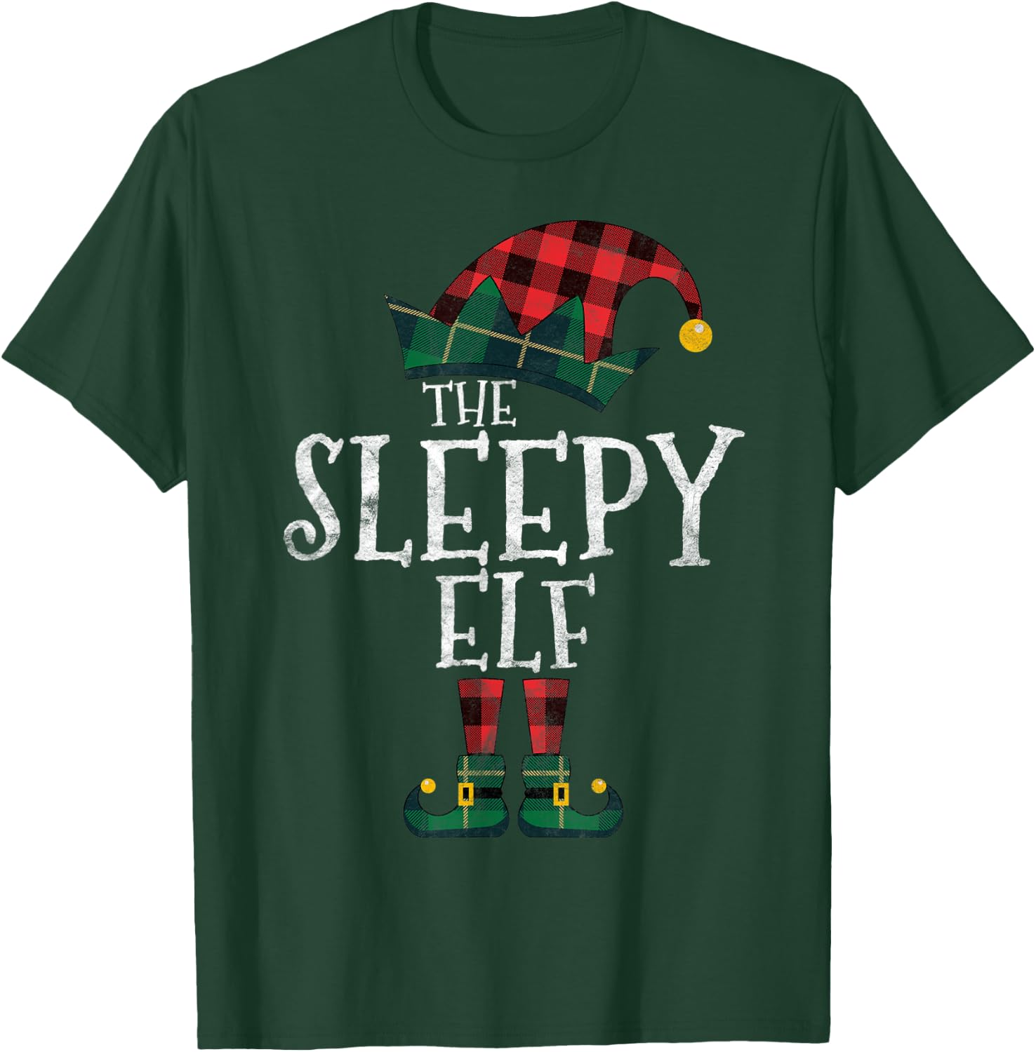 The Sleepy Elf Matching Family Group Gift Funny Christmas T-Shirt - T-Shirt | Forest
