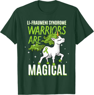 Li–Fraumeni Syndrome Warrior Awareness Ribbon Unicorn Lover T-Shirt - T-Shirt | Forest