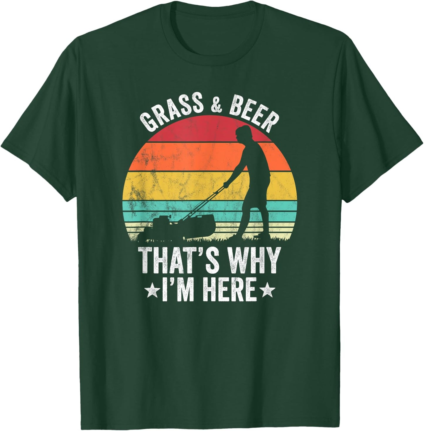 Gardening funny lawncare grass mowing and beer T-Shirt - T-Shirt | Forest