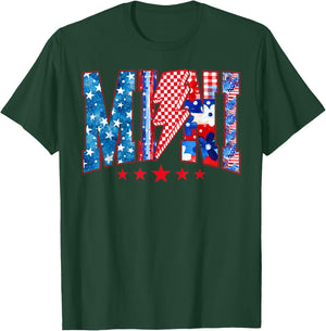 4th of July American Mini Patriotic Stars Women T-Shirt - T-Shirt | Forest