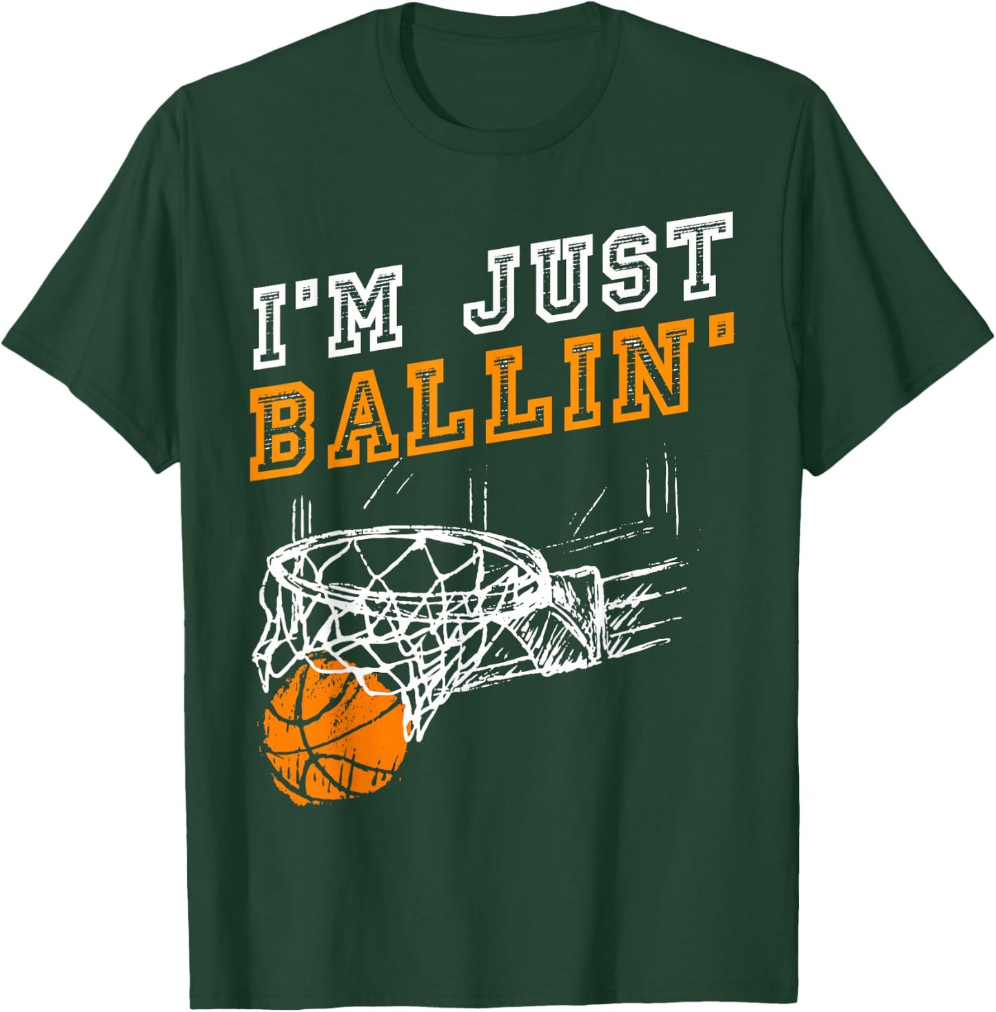 Basketball Geschenkidee Streetball Herren Kinder Jungs Coach T-Shirt - T-Shirt | Forest