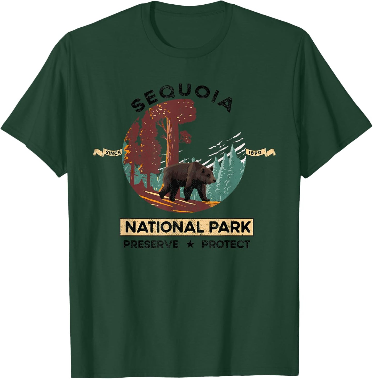 California National Park Sequoia National Park T-Shirt - T-Shirt | Forest