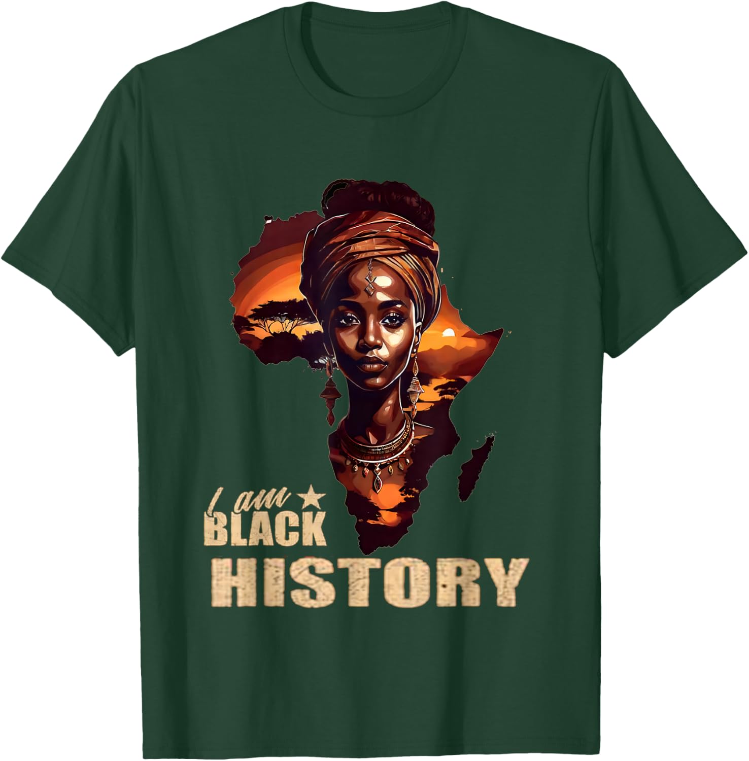 Black History Month Afrikanische Frau, Mädchen und Kinder T-Shirt - T-Shirt | Forest