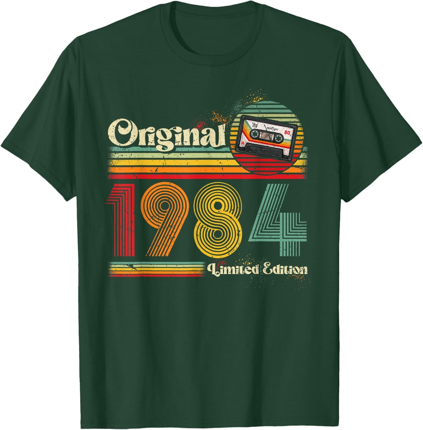 1984 Vintage Geburtstag Retro Vintage Männer Frauen Geschenk T-Shirt - T-Shirt | Forest