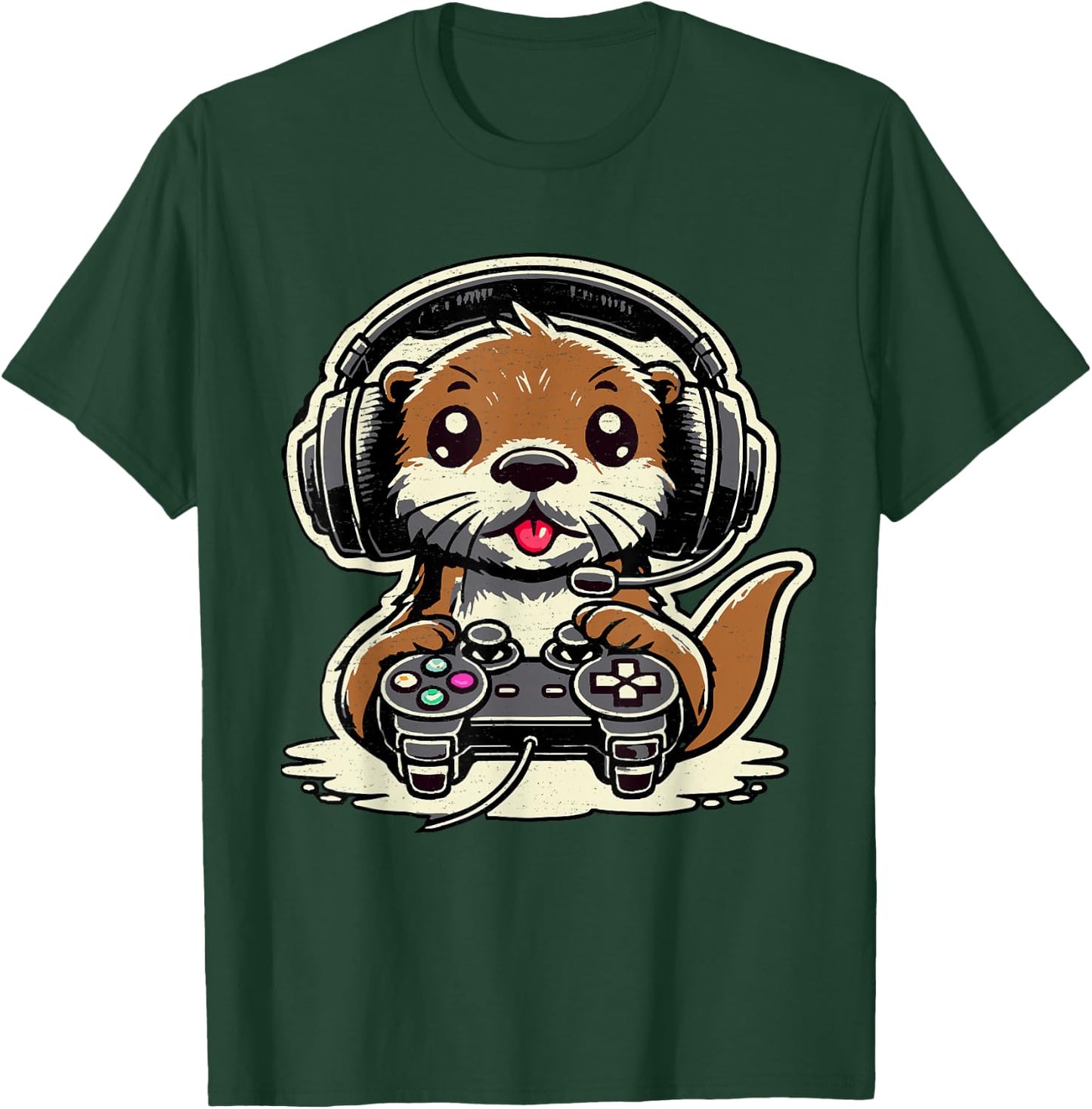 Funny Sea Otter Amateur Sea Otter Video Game , Black, S T-Shirt - T-Shirt | Forest