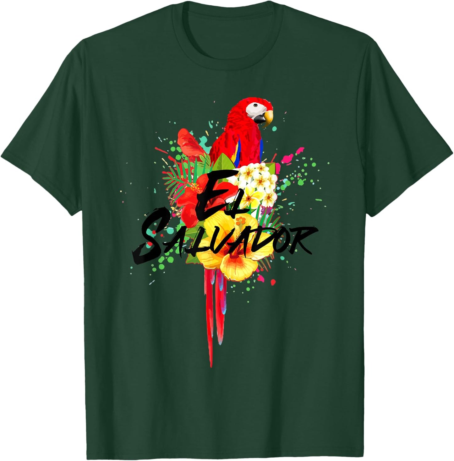 El Salvador Parrot Tropical Salvadoran Souvenir T-Shirt - T-Shirt | Forest