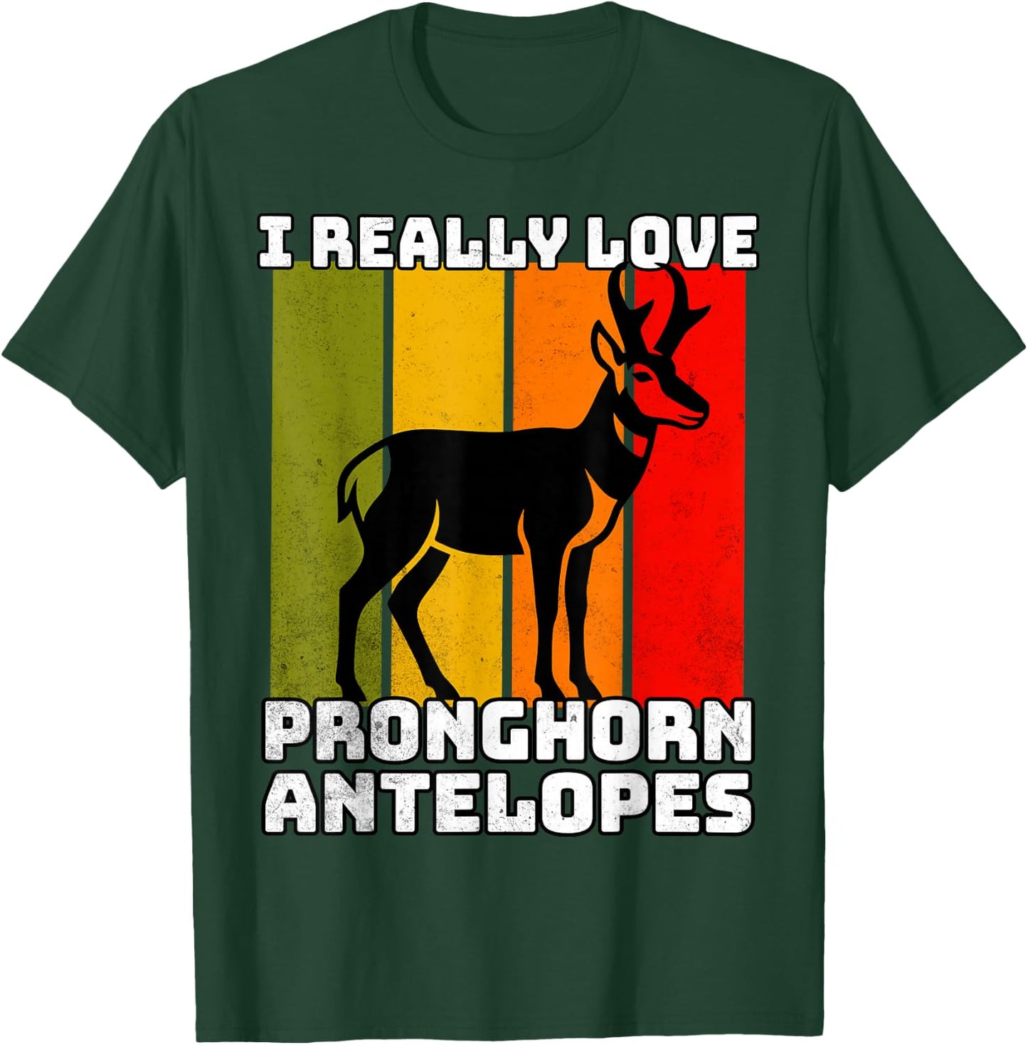 Pronghorn Antelope Retro Pronghorn Antelope T-Shirt - T-Shirt | Forest