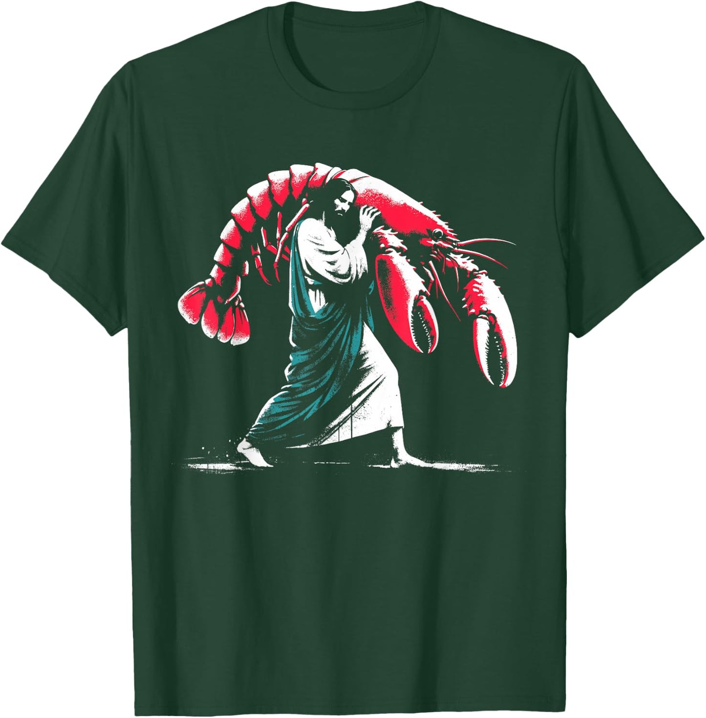 Jesus Caught Lobster - Funny Christian Lobster Lover T-Shirt - T-Shirt | Forest
