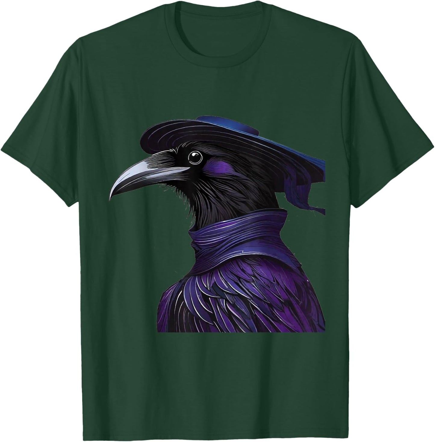 Retro Raven Crow Steampunk Scifi Dystopia Industrial Fantasy T-Shirt - T-Shirt | Forest