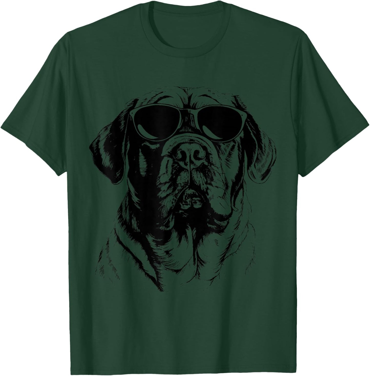 English Mastiff Sketch Drawing Art Dog Lover Mom Dad Women T-Shirt - T-Shirt | Forest