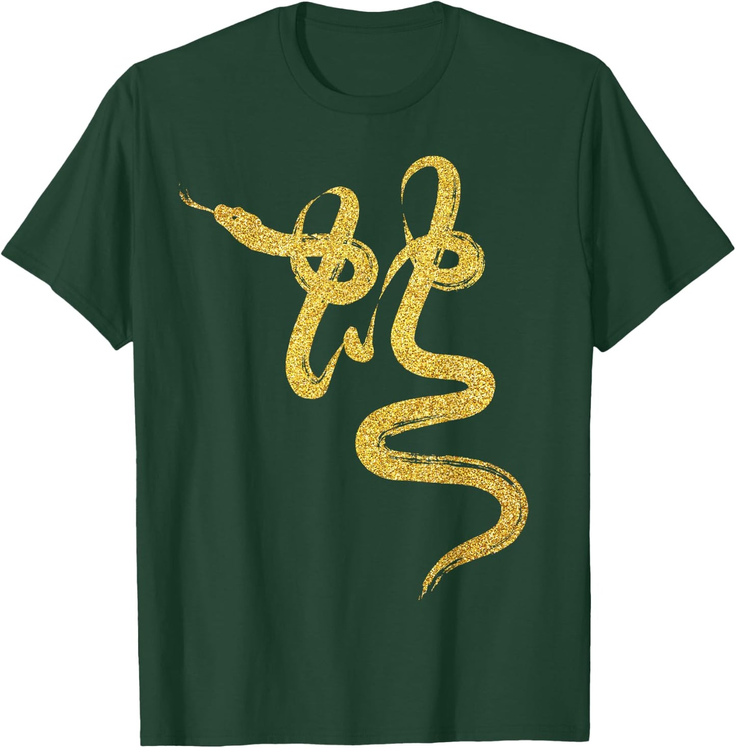 Year of the Snake Gold Chinese Zodiac 2025 T-Shirt - T-Shirt | Forest
