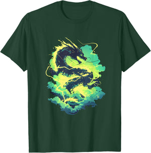 Ethereal Dragon: Protector of the Cloud Realms T-Shirt - T-Shirt | Forest