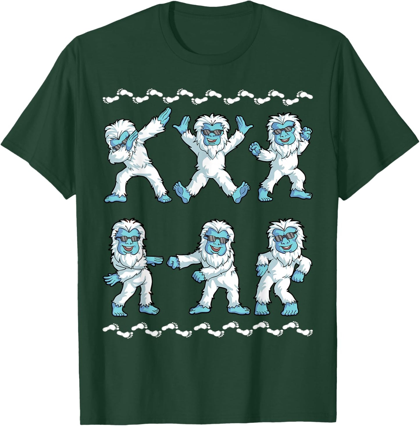 Dancing Yeti Abominable Dance Dab Boy Girls Kids Funny T-Shirt - T-Shirt | Forest