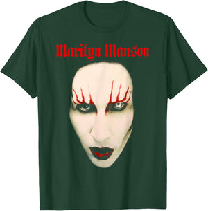 Marilyn Manson – Big Face Red Lips , Black, S T-Shirt - T-Shirt | Forest