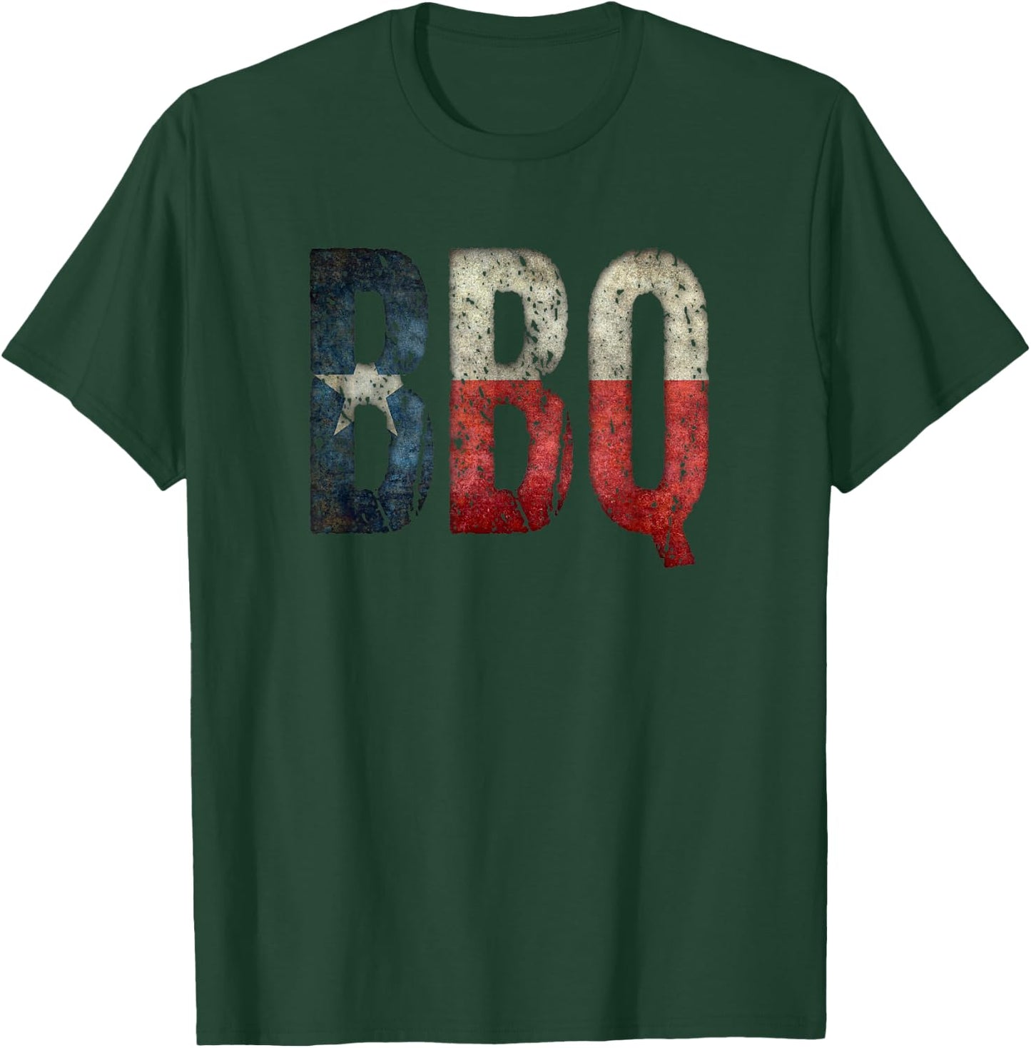 BBQ Texas State Flag Barbecue T-Shirt - T-Shirt | Forest