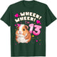 13th Birthday Girl 13 Years, Guinea Pig and Big Number 13 T-Shirt - T-Shirt | Forest