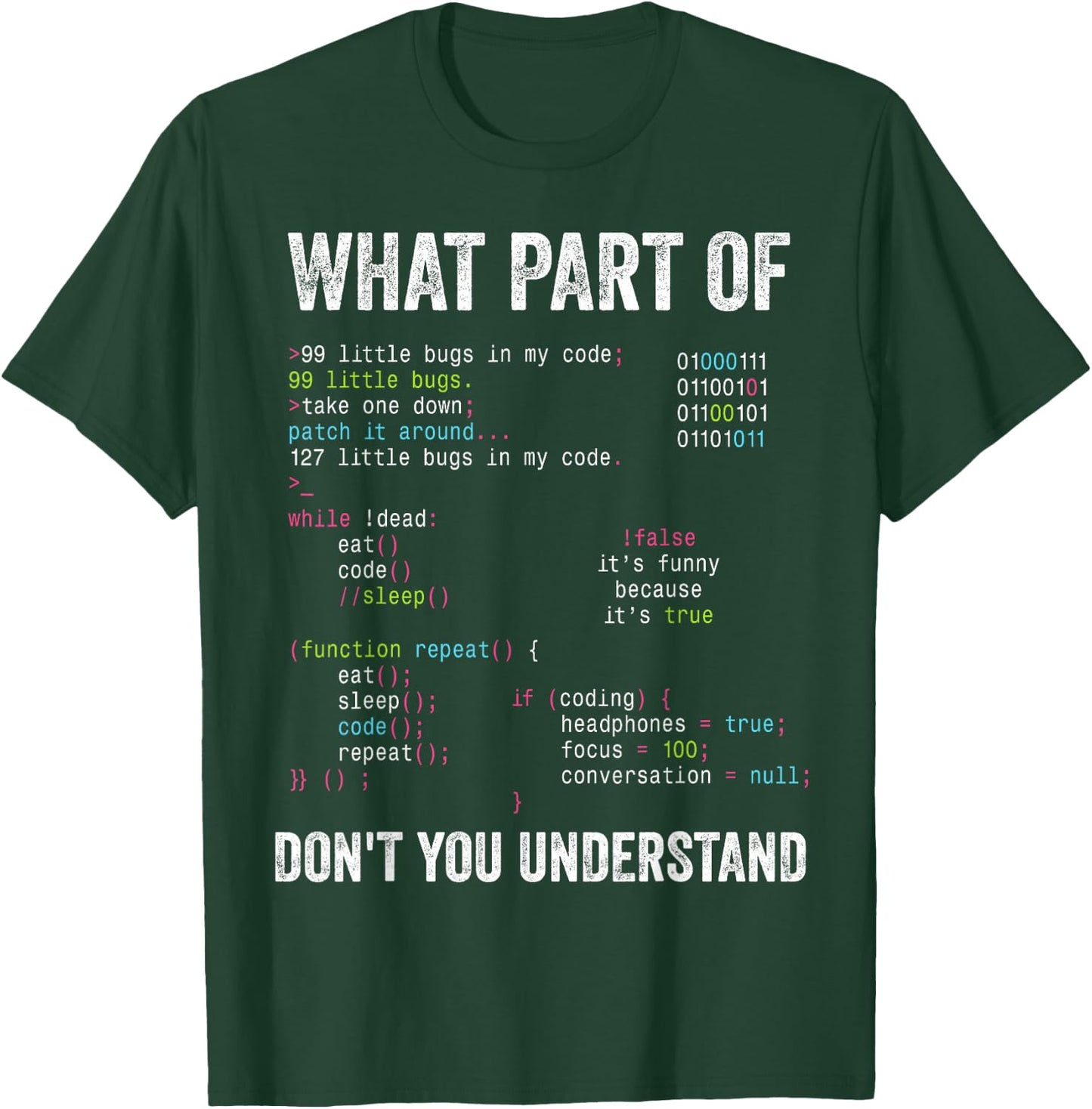 Which Teil Do Not Coding Coder Programmer Funny , black T-Shirt - T-Shirt | Forest