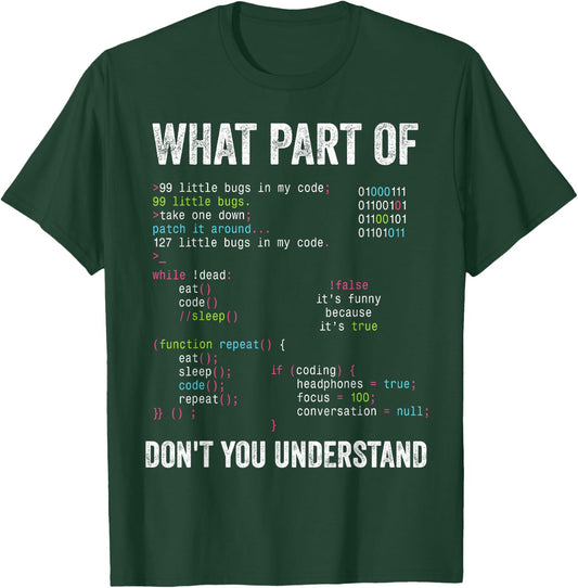Which Teil Do Not Coding Coder Programmer Funny , black T-Shirt - T-Shirt | Forest