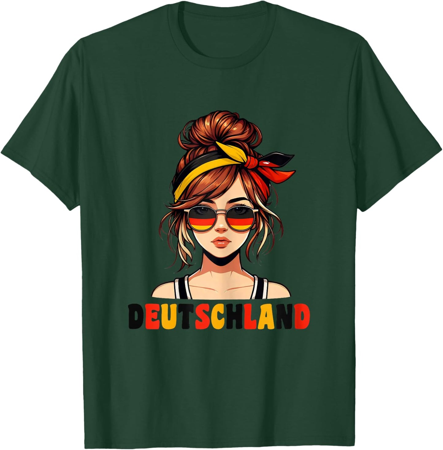 Deutschland Damen Frau Deutsch Deutsches Mädchen Damen Girl T-Shirt - T-Shirt | Forest