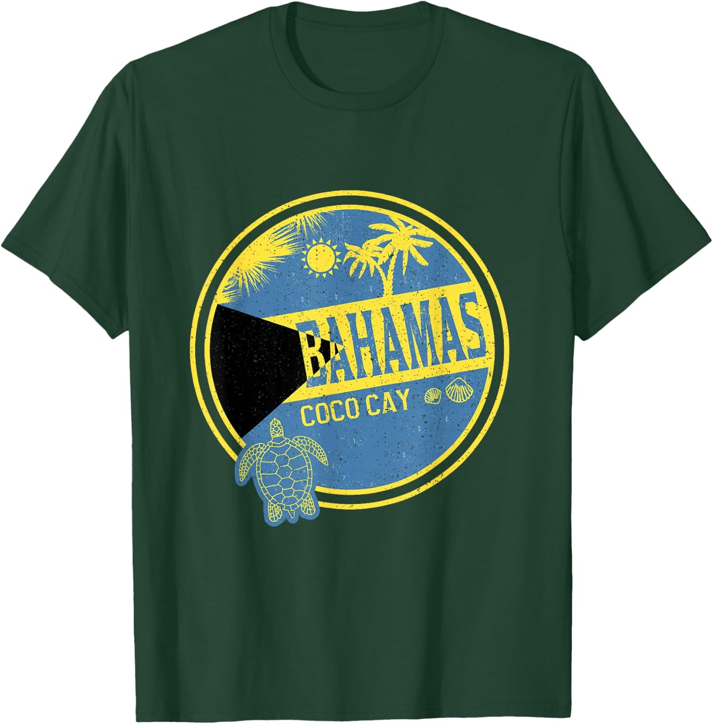 Caribbean Bahamas Coco Cay Vintage Vacation Tropical T-Shirt - T-Shirt | Forest