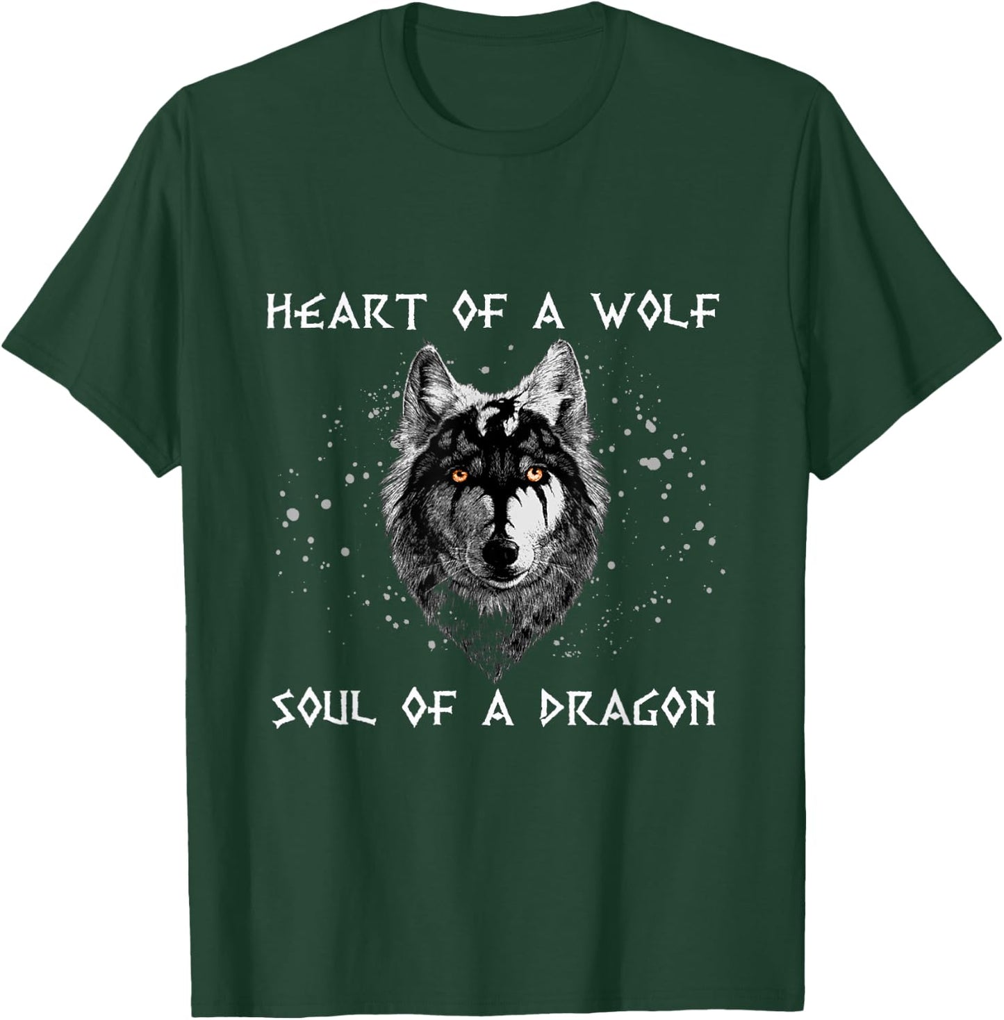 Heart Of Wolf Soul Of A Dragon Cool dragon wolf warrior T-Shirt - T-Shirt | Forest